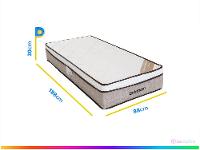 Colchão Solteiro Ortobom de Mola 30x88x188cm