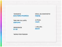 Colchão Solteiro de Espuma D33 14x88x188cm Turquesa - 3