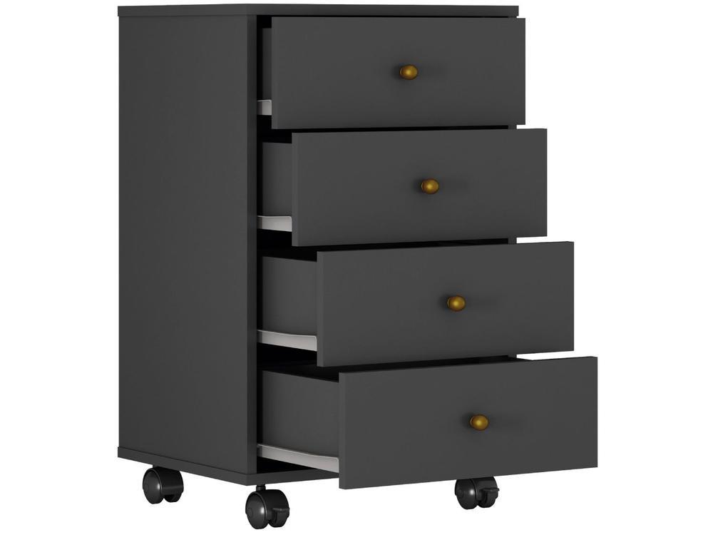 Gaveteiro para Escritório com Rodízios 4 Gavetas - 4