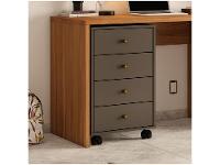 Gaveteiro para Escritório com Rodízios 4 Gavetas - 3