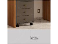 Gaveteiro para Escritório com Rodízios 4 Gavetas - 7