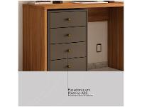 Gaveteiro para Escritório com Rodízios 4 Gavetas - 8