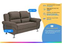 Sofá 2 Lugares Suede Marselha Linoforte - 2