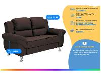 Sofá 2 Lugares Suede Marselha Linoforte - 2