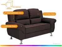 Sofá 2 Lugares Suede Marselha Linoforte - 3