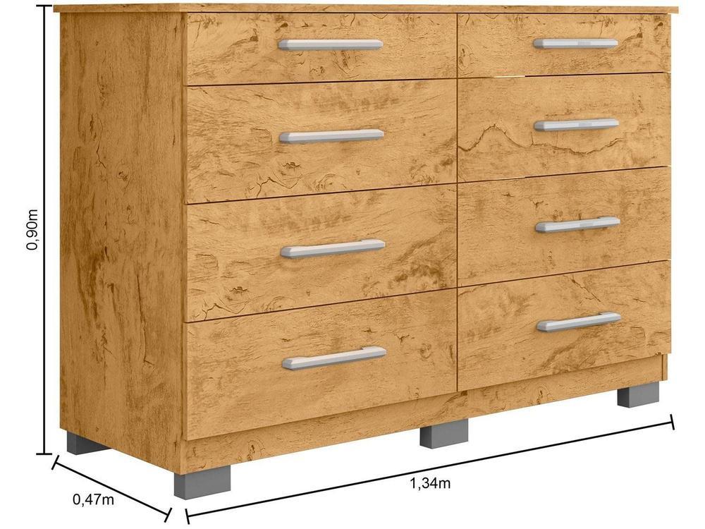 Cômoda 8 Gavetas Araplac Denver - 7