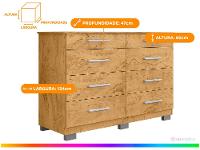 Cômoda 8 Gavetas Araplac Denver - 3