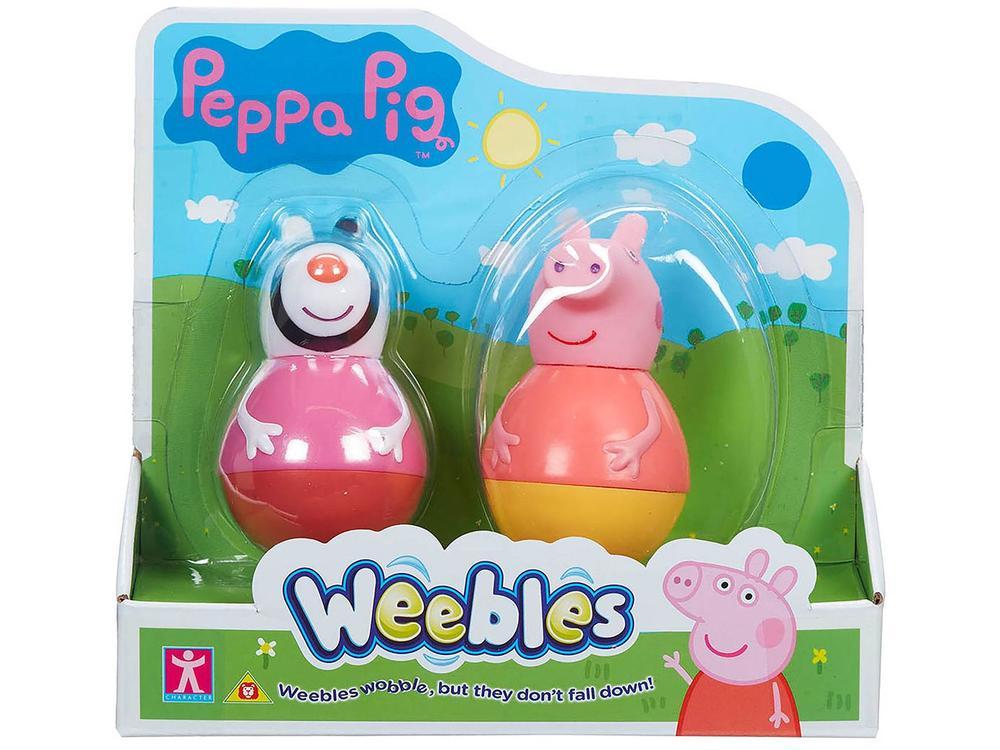 Boneco Peppa Pig Weebles 7cm 2 Unidades - 4