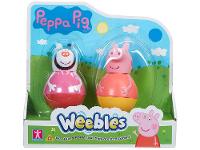 Boneco Peppa Pig Weebles 7cm 2 Unidades