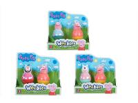 Boneco Peppa Pig Weebles 7cm 2 Unidades - 1