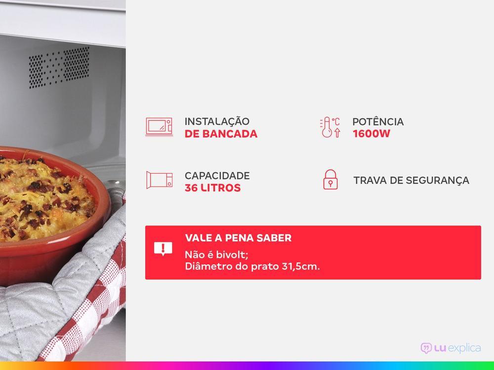 Micro-ondas Electrolux 36L Branco e Cinza ME36B - 11