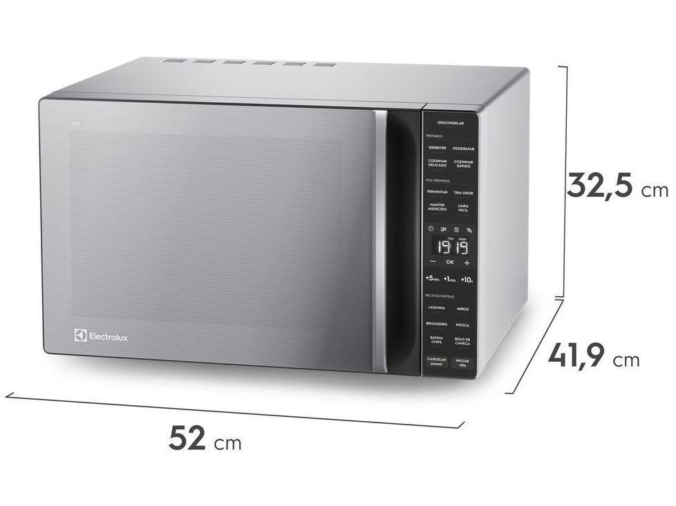 Micro-ondas Electrolux 36L Prata e Preto Espelhado Efficient ME36S - 3
