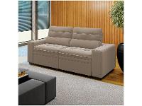 Sofá Retrátil Reclinável 3 Lugares Veludo com Baú - 8