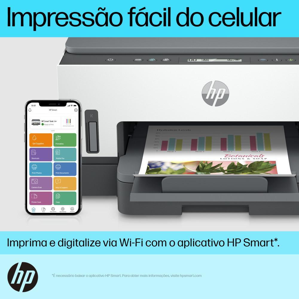 Impressora Multifuncional HP Smart Tank 724 Wi-Fi - 7