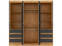 Guarda-roupa Casal com Espelho 4 Portas 6 Gavetas Araplac Sofia - 7