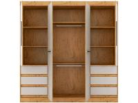 Guarda-roupa Casal com Espelho 4 Portas 6 Gavetas Araplac Sofia - 7