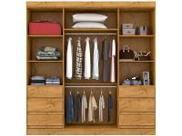 Guarda-roupa Casal com Espelho 4 Portas 6 Gavetas Araplac Sofia - 5