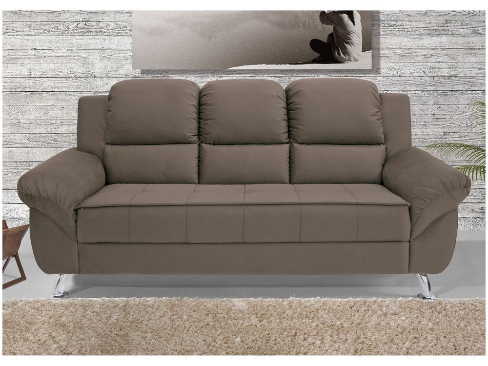Sofá 3 Lugares Suede Marselha Linoforte - 5