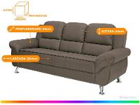 Sofá 3 Lugares Suede Marselha Linoforte - 3