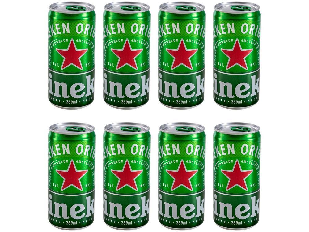 Cerveja Heineken Lata Puro Malte Lager 8 Unidades - 5