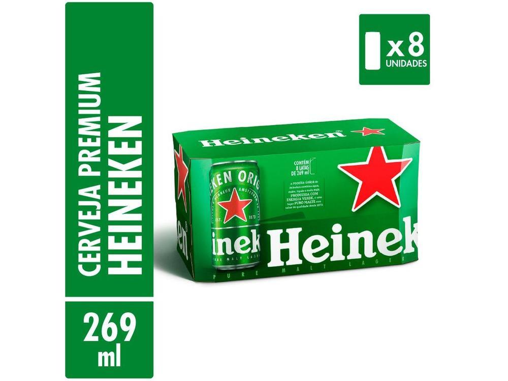 Cerveja Heineken Lata Puro Malte Lager 8 Unidades - 2