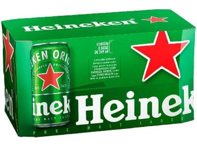 Cerveja Heineken Lata 269ml Pack com 8 Unidades