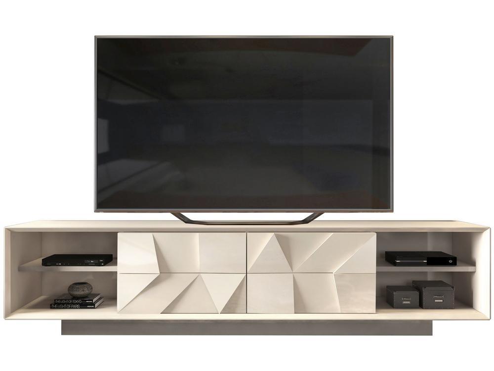 Bancada com Painel TV até 75” 4 Gavetas DJ Móveis Domani Pirâmide 3D - 5