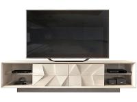 Bancada com Painel TV até 75” 4 Gavetas DJ Móveis Domani Pirâmide 3D - 5