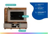 Painel para TV até 70” DJ Móveis Martino 4 Prateleiras - 2