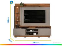 Painel para TV até 70” DJ Móveis Martino 4 Prateleiras - 3