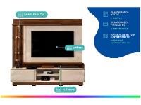 Painel para TV até 70” DJ Móveis Martino 4 Prateleiras - 2