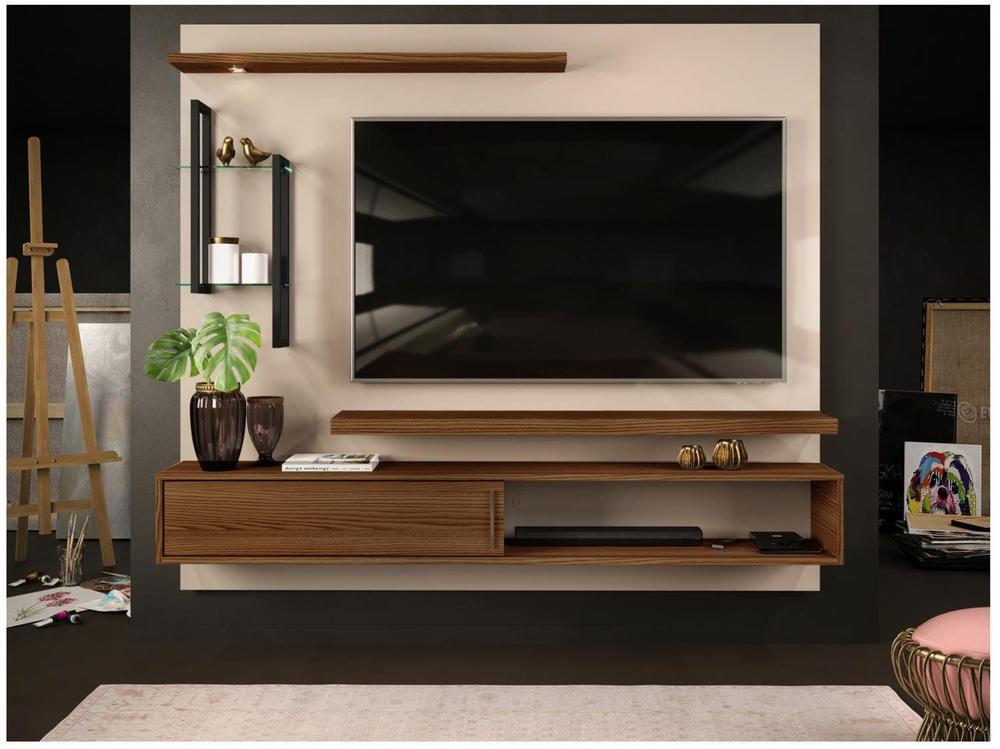 Painel para TV Até 60” DJ Móveis New Greco 2 Prateleiras - 4