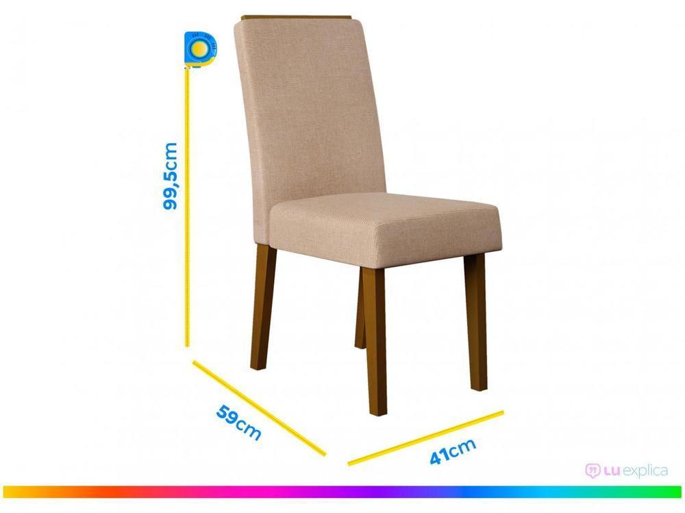 Mesa de Jantar 4 Cadeiras Retangular Cinza e Saara DJ Móveis Siena - 14