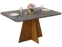 Mesa de Jantar 4 Cadeiras Retangular Cinza e Saara DJ Móveis Siena - 11