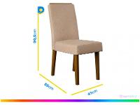 Mesa de Jantar 4 Cadeiras Retangular Cinza e Saara DJ Móveis Siena - 14