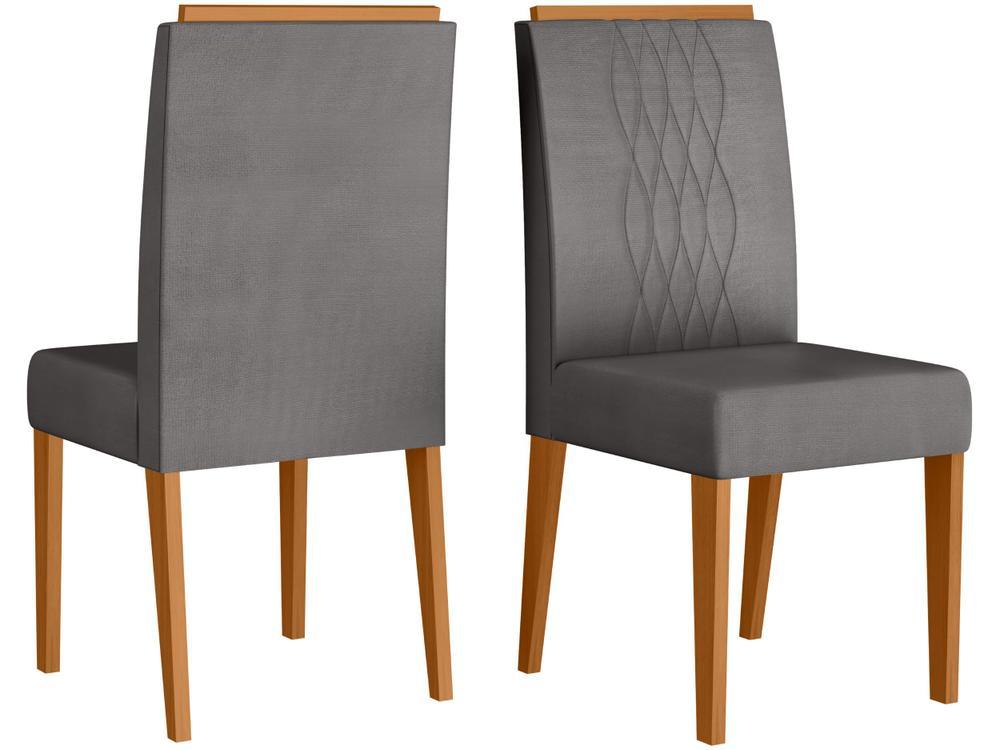 Mesa de Jantar 4 Cadeiras Retangular Off White e Lunar DJ Móveis Siena - 5