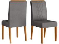 Mesa de Jantar 4 Cadeiras Retangular Off White e Lunar DJ Móveis Siena - 5