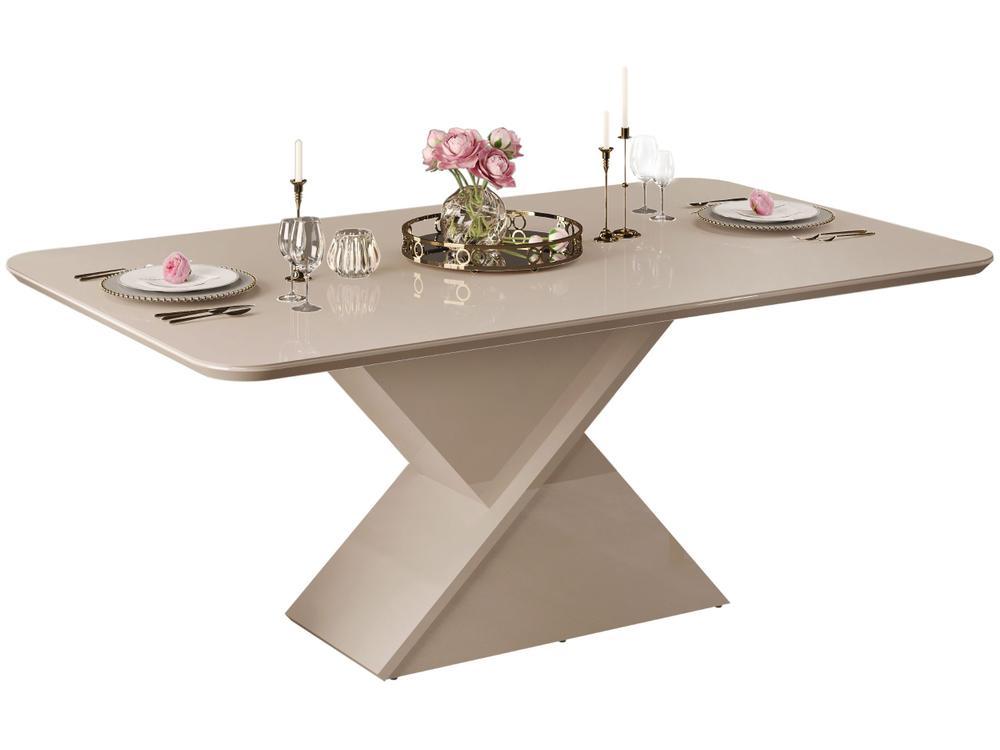 Mesa de Jantar 6 Cadeiras Retangular Off White e Saara DJ Móveis Firenze - 6