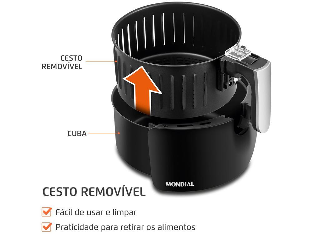 Air Fryer Mondial Pratic AF-30-I Preto e Inox 3,5L com Timer - 14
