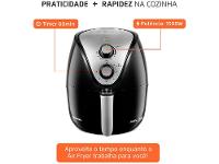 Air Fryer Mondial Pratic AF-30-I Preto e Inox 3,5L com Timer - 8