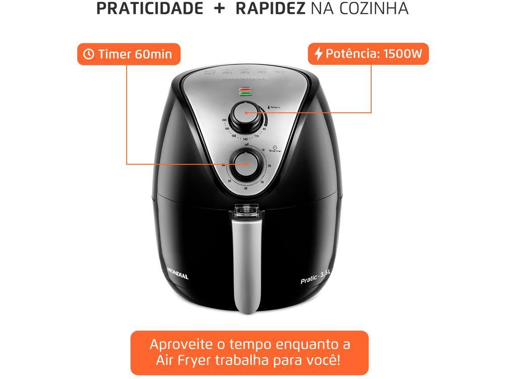 Air Fryer Mondial Pratic AF-30-I Preta 3,5L com Timer - 17
