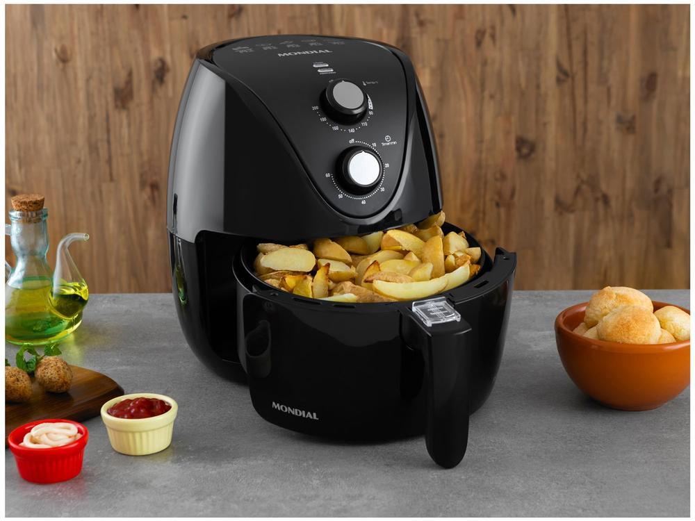 Fritadeira Elétrica sem Óleo/Air Fryer Mondial Pratic AF-35-BF Preta 3,5L com Timer - 12