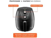 Fritadeira Elétrica sem Óleo/Air Fryer Mondial Pratic AF-35-BF Preta 3,5L com Timer - 26