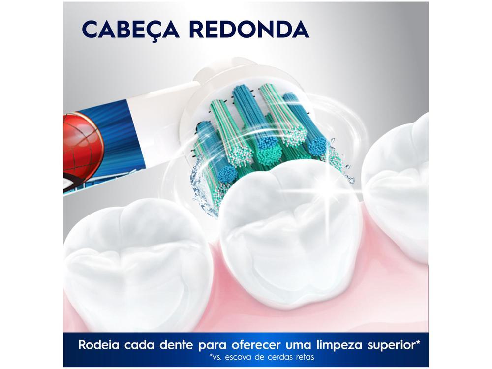 Escova de Dente Elétrica Infantil Oral-B Marvel Homem-Aranha Recarregável - 17