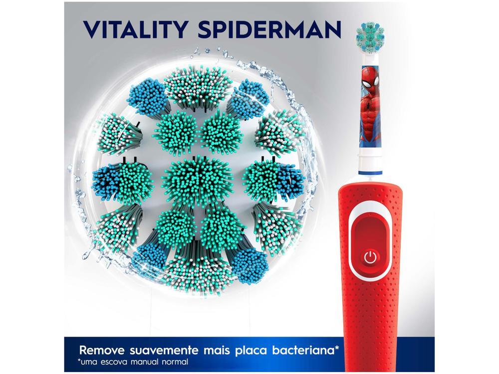 Escova de Dente Elétrica Infantil Oral-B Marvel Homem-Aranha Recarregável - 18