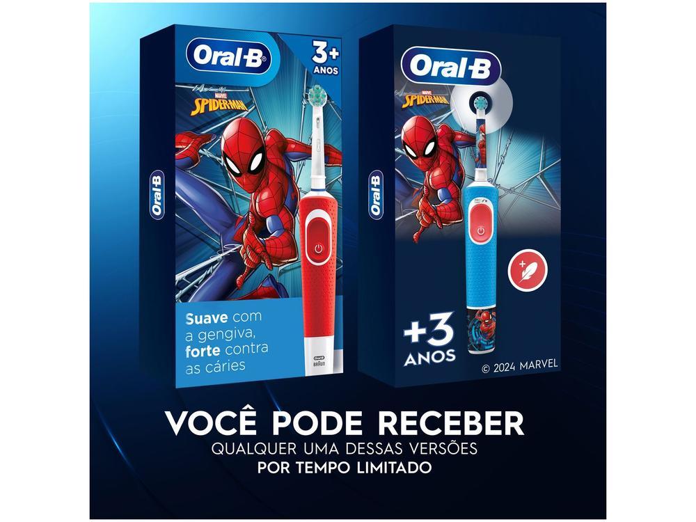 Escova de Dente Elétrica Infantil Oral-B Marvel Homem-Aranha Recarregável - 20