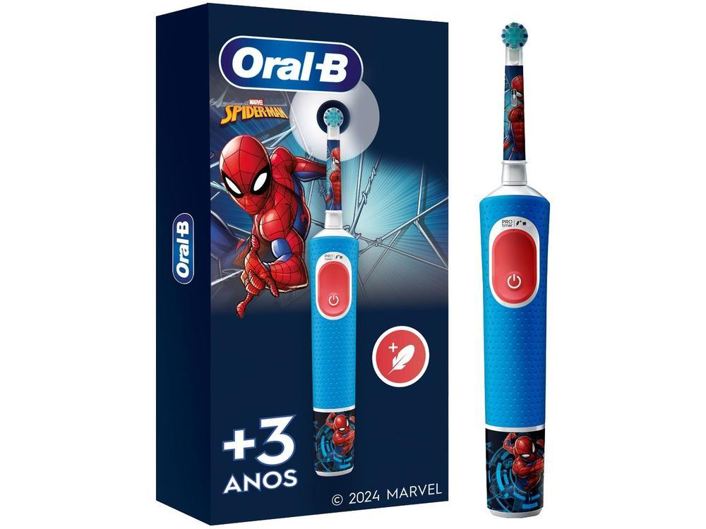 Escova de Dente Elétrica Infantil Oral-B Marvel Homem-Aranha Recarregável - 1