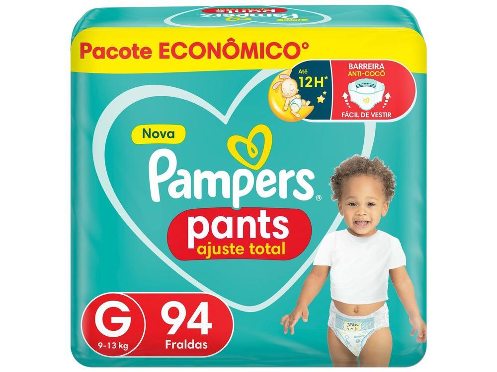 Fralda Calça Pampers Pants Ajuste Total Tam. G 9 a 13kg 94 Unidades - 1