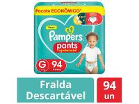 Fralda Calça Pampers Pants Ajuste Total Tam. G 9 a 13kg 94 Unidades - 2