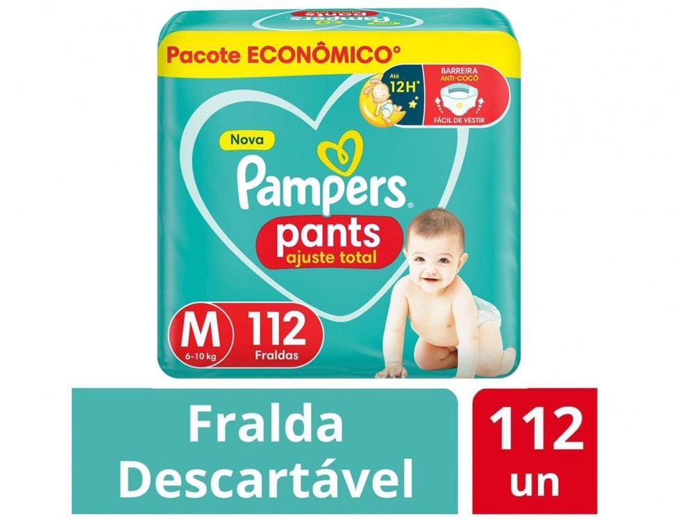 Fralda Calça Pampers Pants Ajuste Total Tam. M 6 a 10kg 112 Unidades - 2